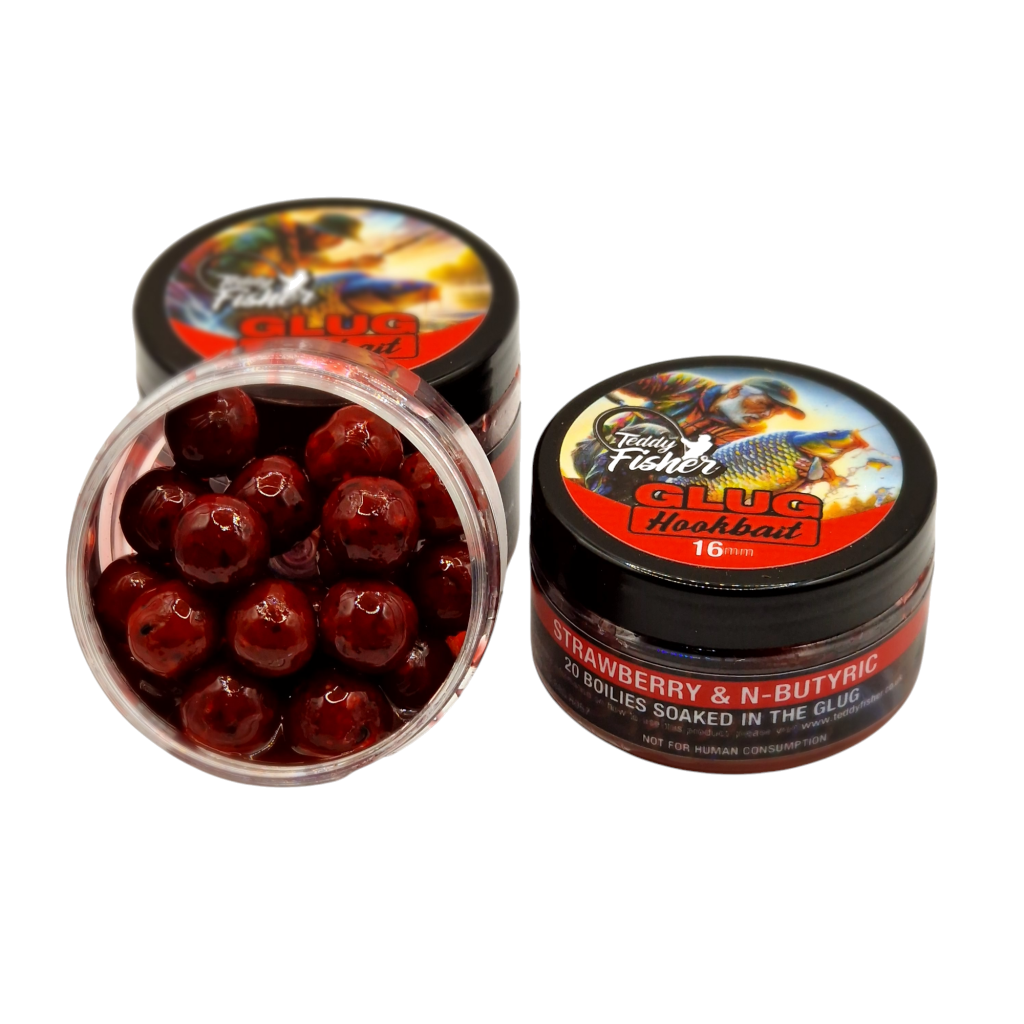 Strawberry & N-Butyric Glug Hookbaits 20x16mm